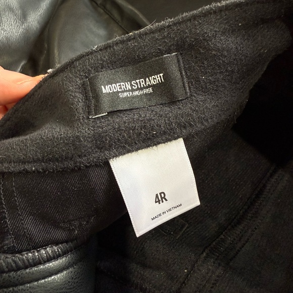 Express Black Faux Leather Pants - Picture 5 of 5